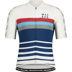 Maloja FurglerM. Roadbike Jersey - Glacier Milk Stripe 8597