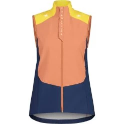 Maloja GrünfinkM. Women's Nordic Hybrid Softshell Vest - Rosewood Multi 8653